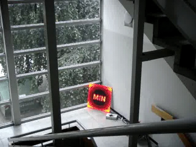 typographic animation on a LED panel 1/4